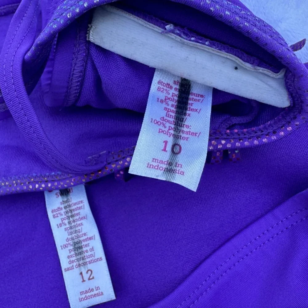Kids Purple Tassels Bikini